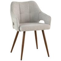 ŽIDLE S PODRUČKAMI JAMIE - světle hnědá/barvy vlašských ořechů, Lifestyle, kov/dřevo (55/80/60cm) - MID.YOU
