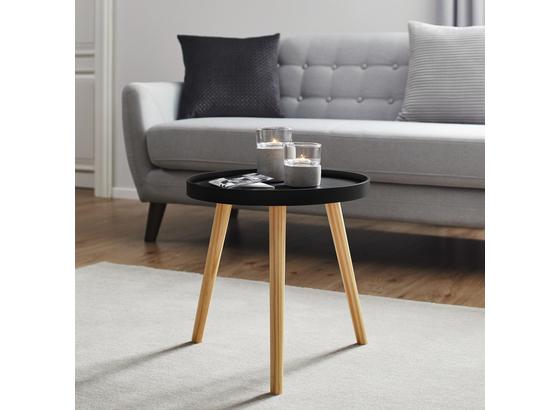 Príručný Stolík Dilara - čierna/farby pínie, Moderný, drevo (40/40cm) - Modern Living Príručný Stolík Dilara - čierna/farby pínie, Moderný, drevo (40/40cm) - Modern Living