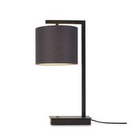 Tischlampe Boston Schwarz mit Schalter - Schwarz, Basics, Textil/Metall (17/44cm) - It's about Romi