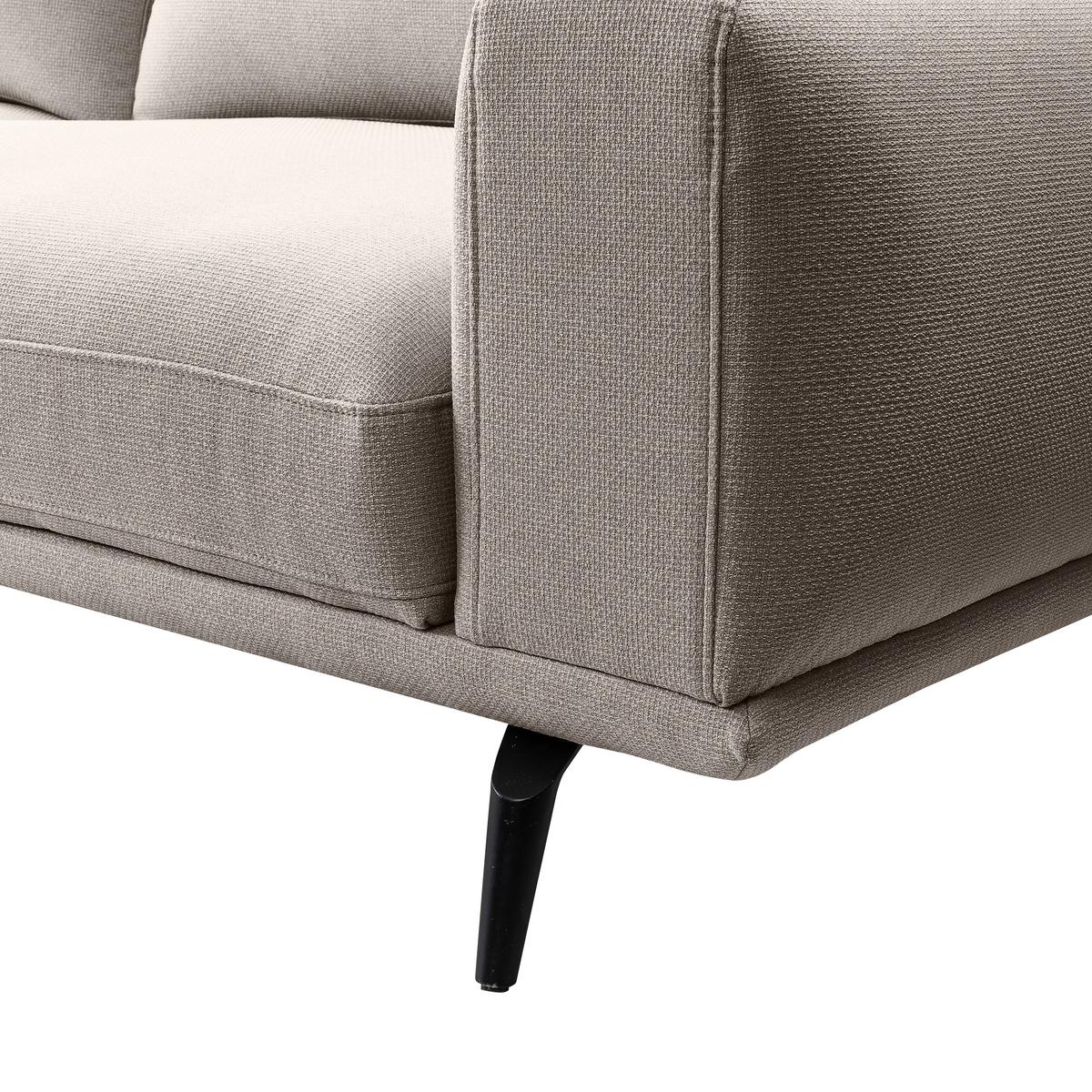 2-sitzer-sofa Selene Hellbraun, B: 202 Cm - Hellbraun/Schwarz, MODERN, Textil (202/89/115cm) - MID.YOU