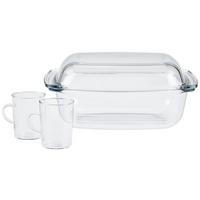 Auflaufform Glas Cassie L/b/h: Ca. 34/22/15,6 Cm - Transparent, Basics, Glas (34/22/15,6cm)