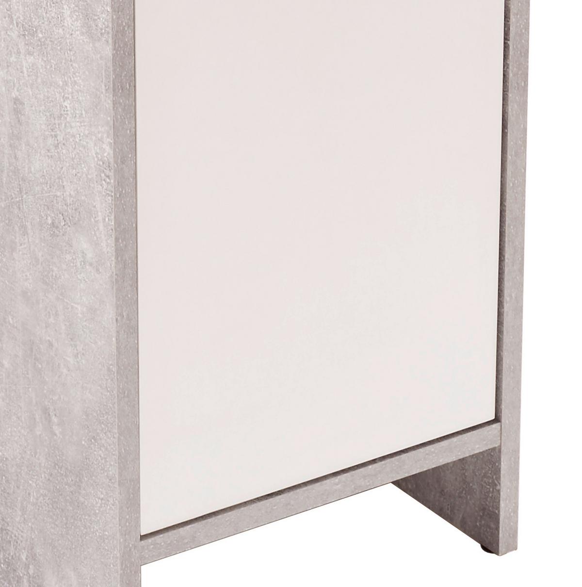 STREDNE VYSOKÁ SKRINKA ATTACK - čierna/biela, Modern, kompozitné drevo/plast (32/135/28cm)