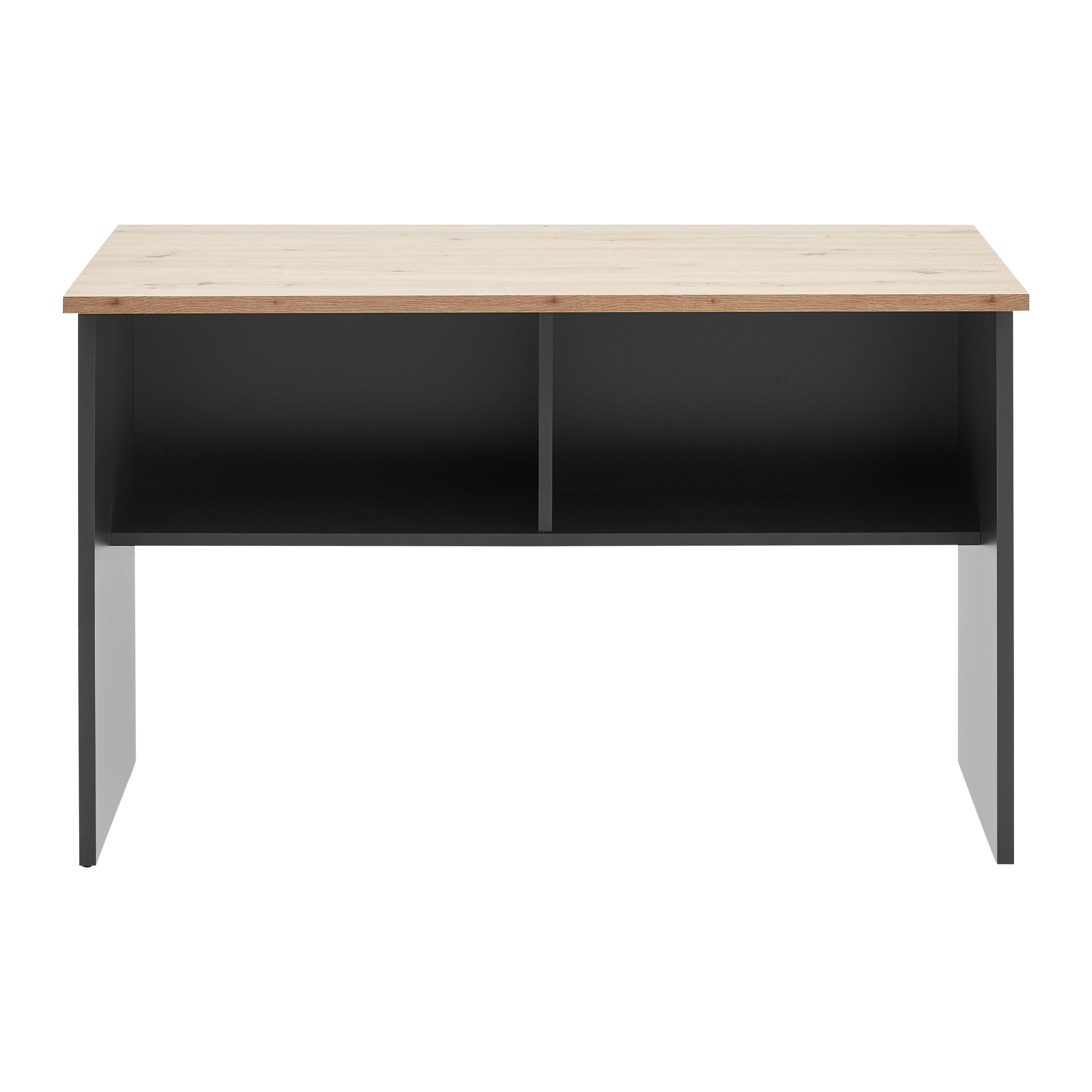 Písací stôl SHELF -EXKLUSIV- - antracitová/dub artisan, Modern, kompozitné drevo (120/76/68cm) - Mömax