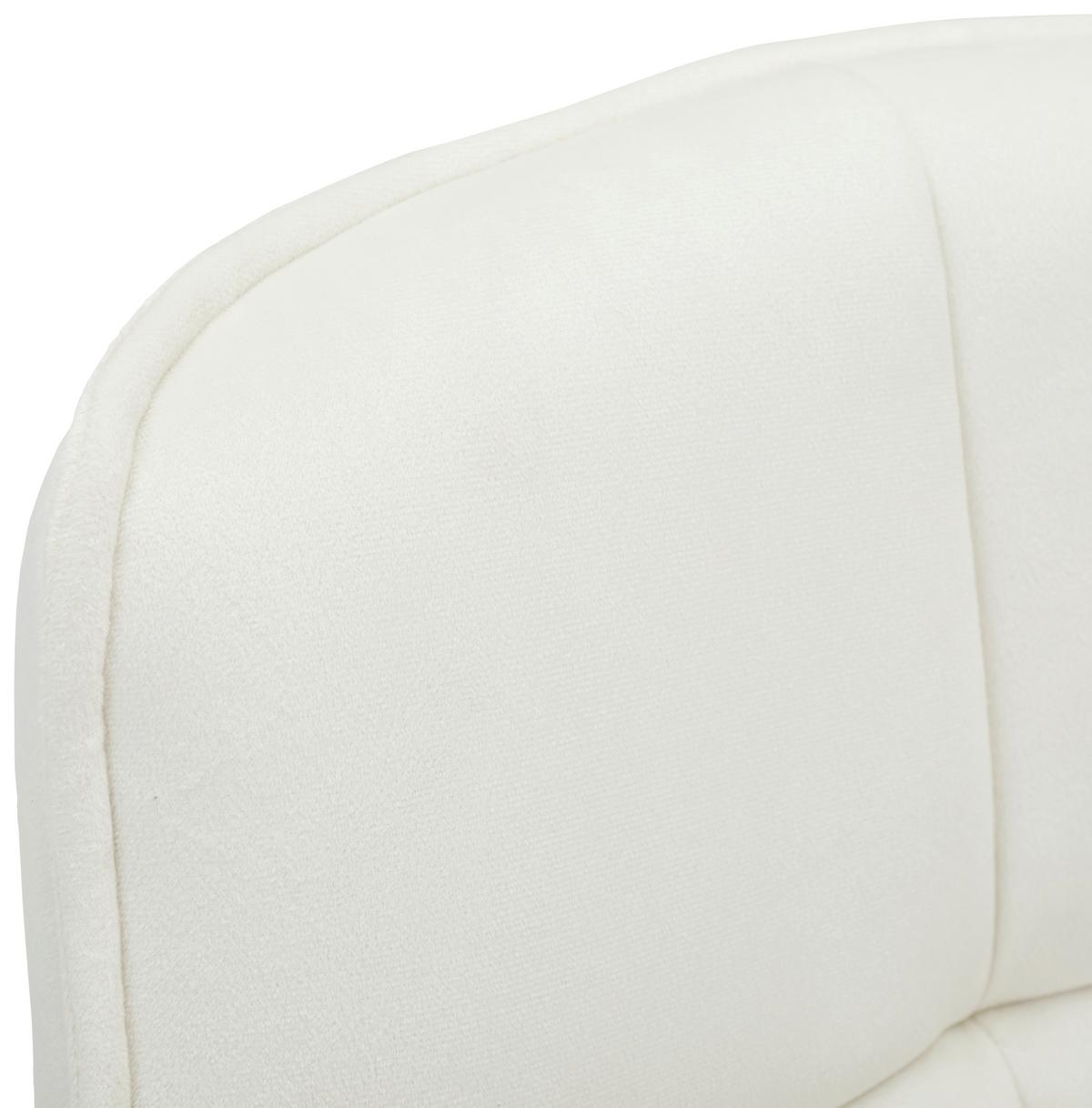 Drehstuhl Salvador Höhenverstellbar Creme/weiß - Creme/Weiß, MODERN, Kunststoff/Textil (60/80-90/62cm) - Livetastic