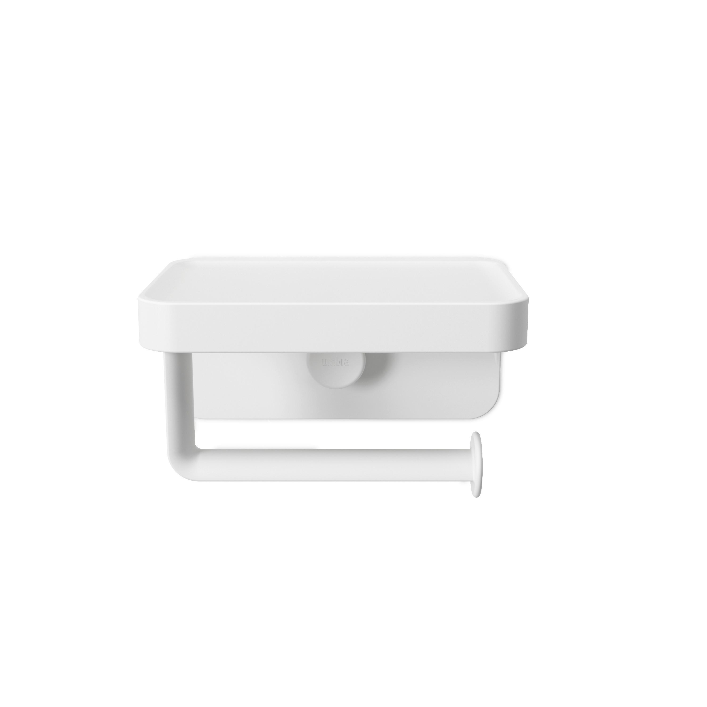 Držák Na Toaletní Papír Easy - bílá, Moderní, plast (16/12/9cm) - Premium Living