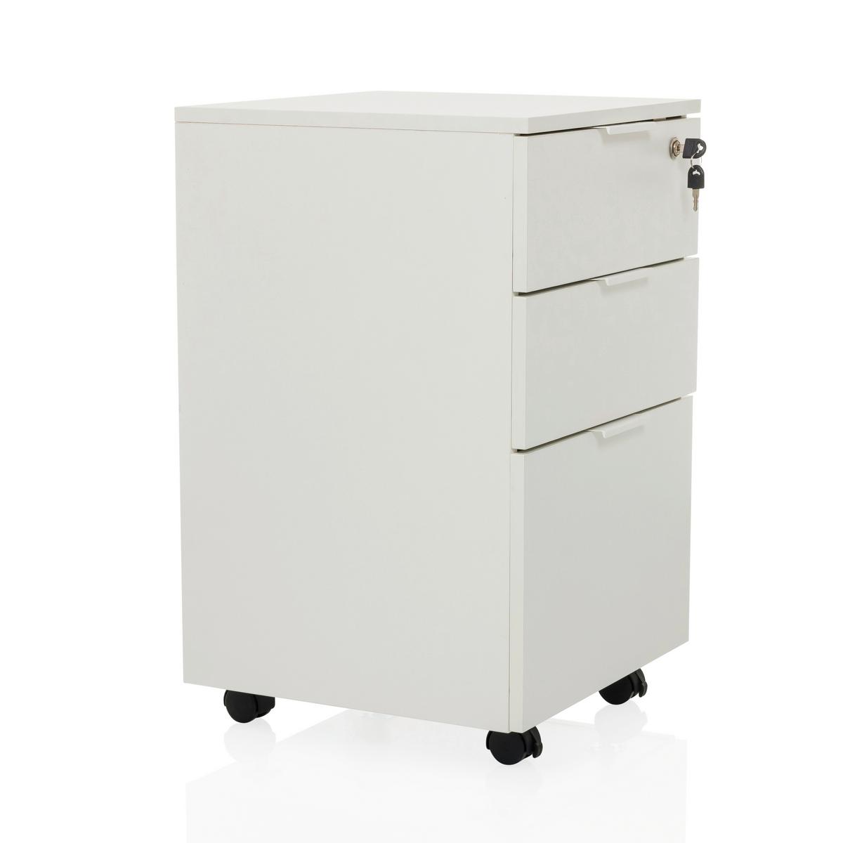 ROLLCONTAINER Weiß B: 41,5 cm - Weiß, MODERN, Holzwerkstoff/Kunststoff (41,5/66/40cm) - MID.YOU