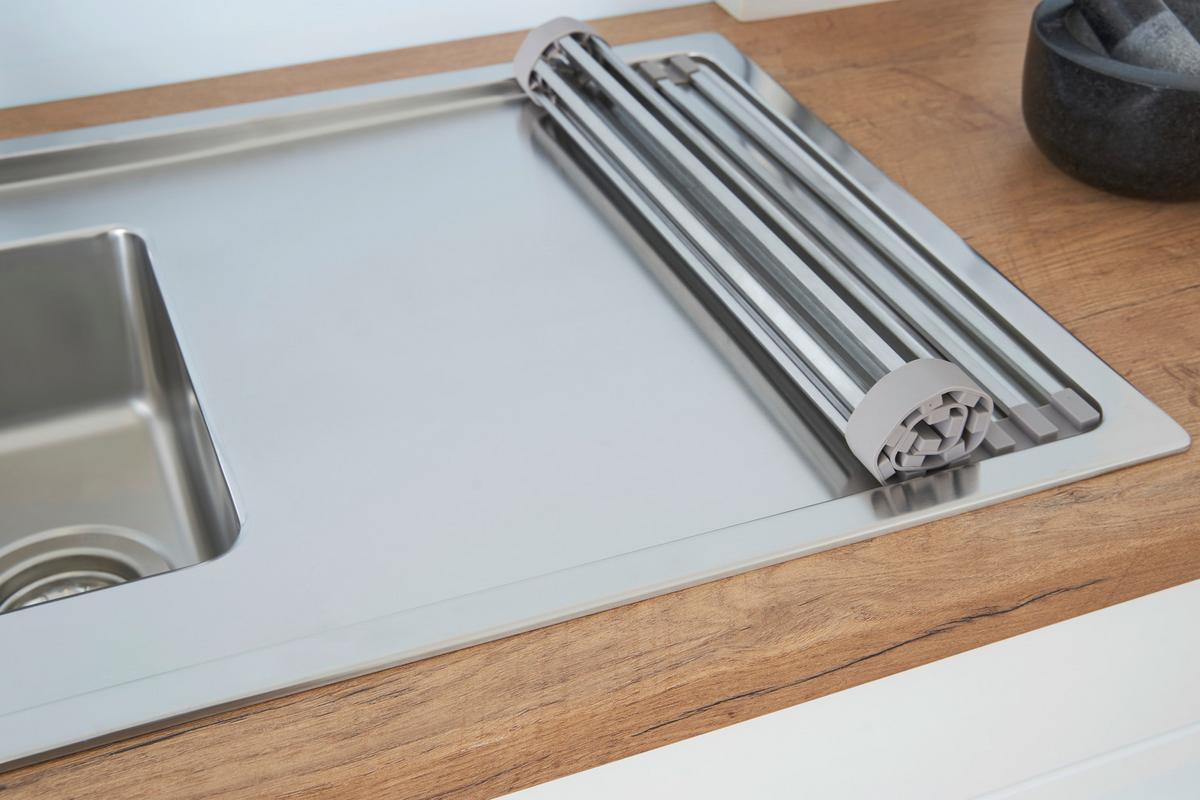 Spüle Respekta Ohio Kunststein Bxt: 66x50 Cm - Edelstahlfarben, Trend, Metall (100/20,3/50cm) - Respekta