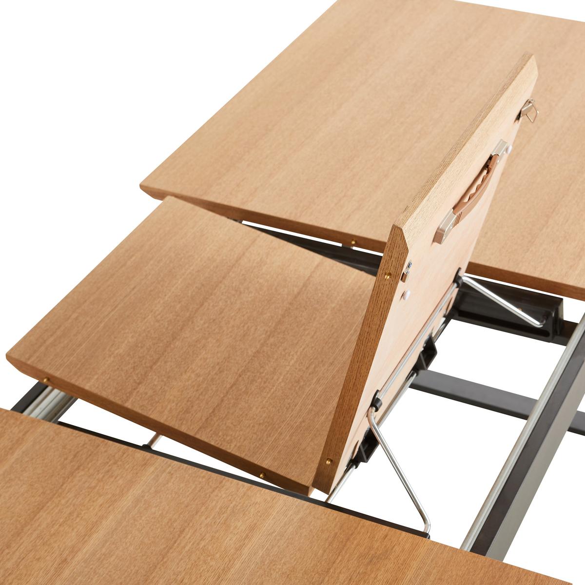 Esstisch ausziehbar Track 160-200x90 cm Natur/Schwarz - Schwarz/Naturfarben, MODERN, Holz/Holzwerkstoff (160-200/90/75cm) - Livetastic