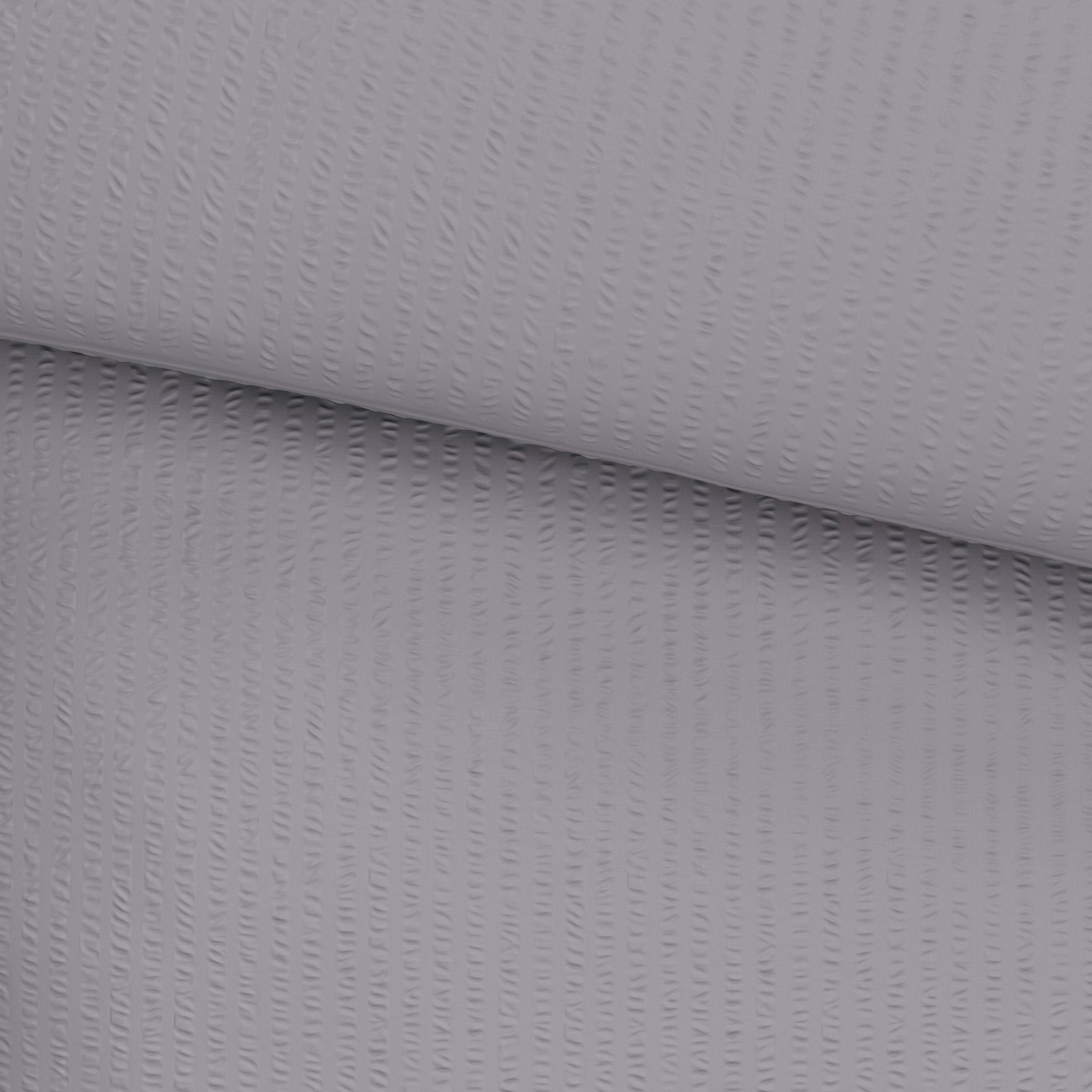 Seersucker Bettwäsche 140x200 cm Milena Silberfarben - Silberfarben, KONVENTIONELL, Textil (140/200cm) - Luca Bessoni