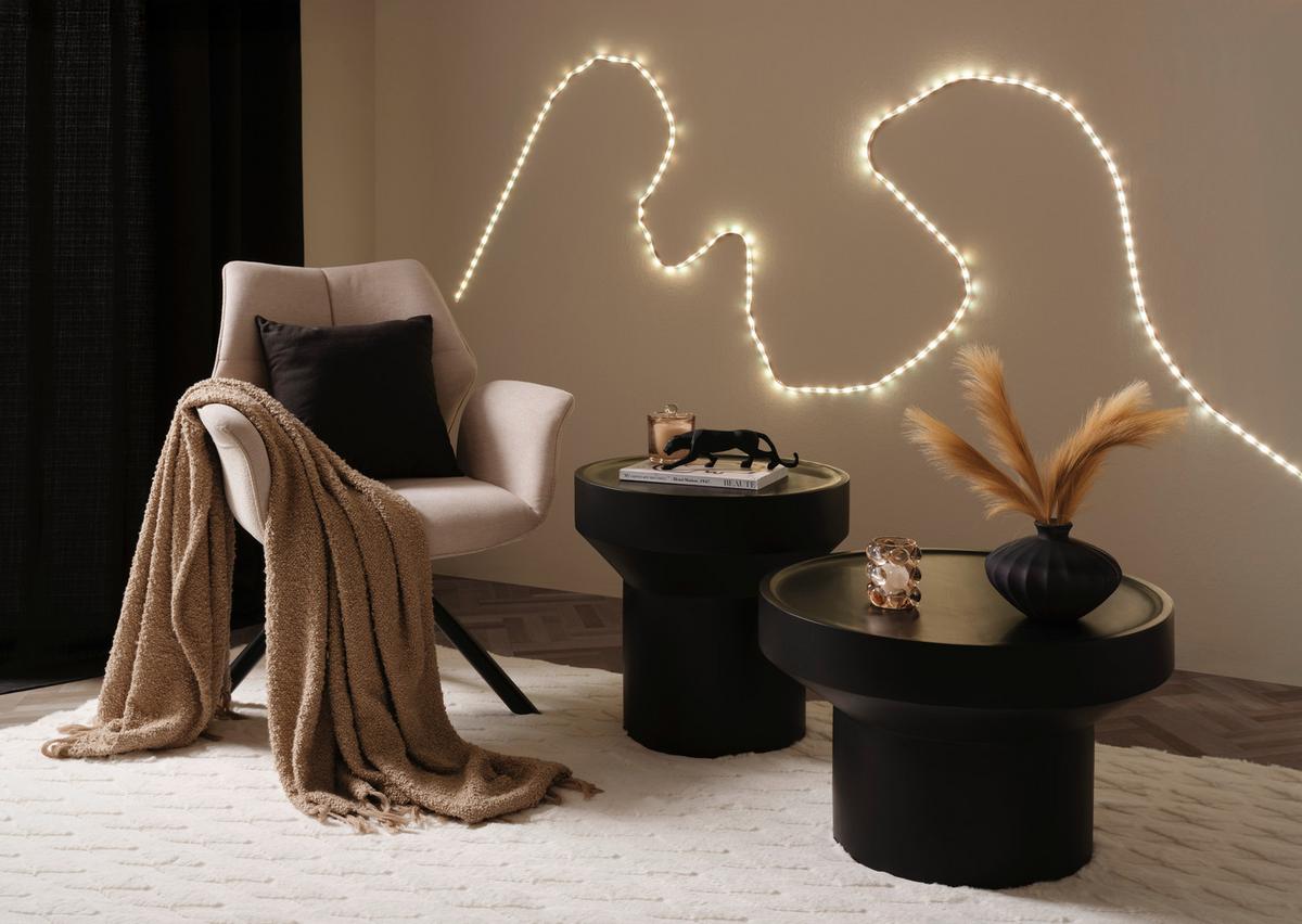 LED páska Karl, dĺžka: 500cm - bílá/vícebarevná, Romantický / Rustikální, plast (500cm) - Mömax