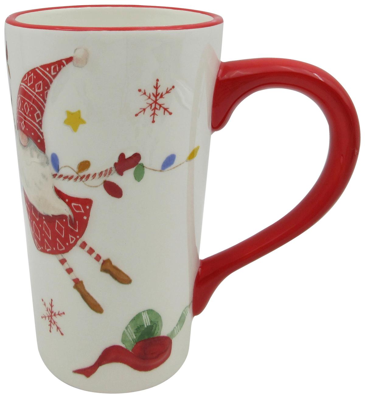 Csésze Christopher Kb. 550ml - piros/fehér, Konventionell, kerámia (9/15cm) - Luca Bessoni