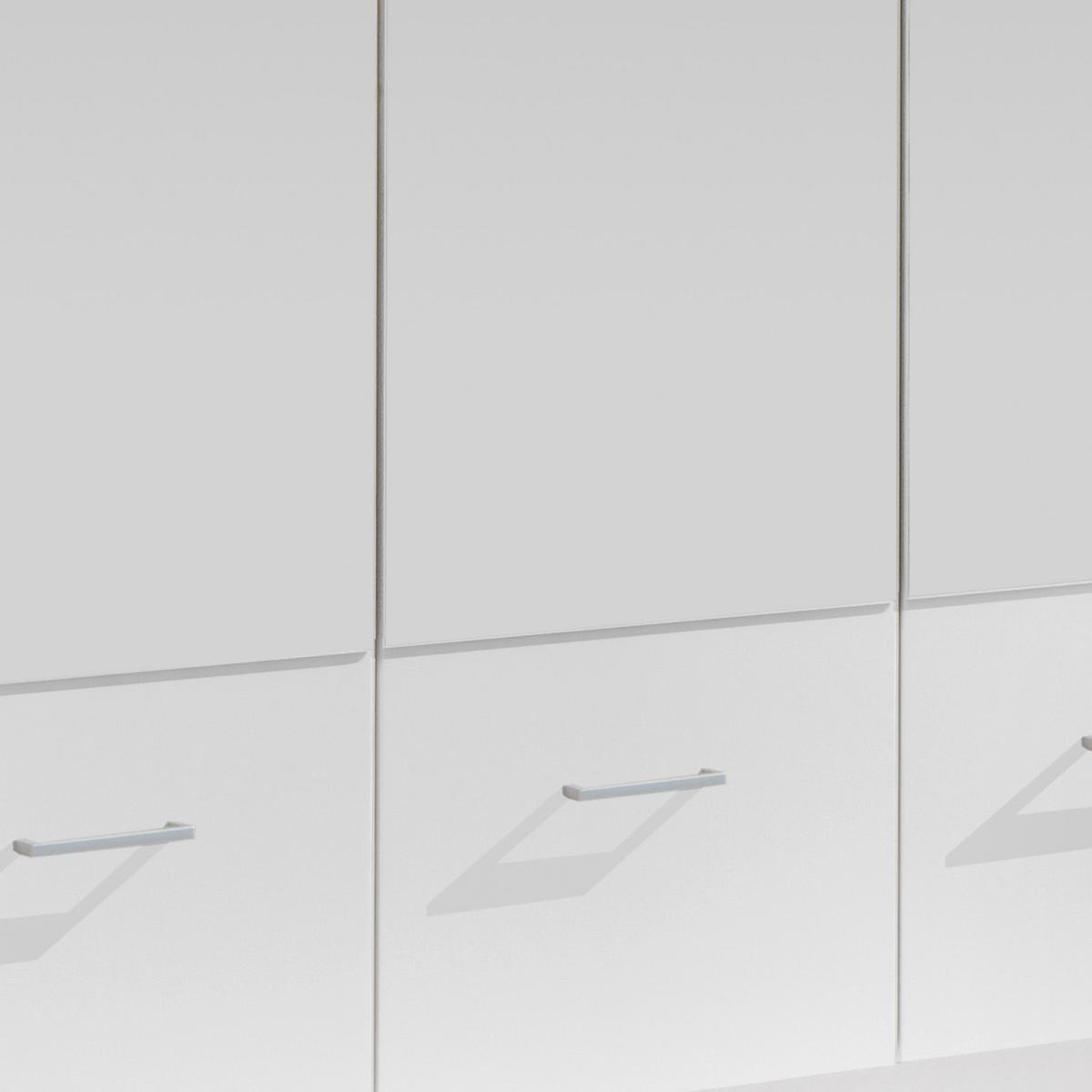 Drehtürenschrank Mit Spiegel 135cm Imago, Weiß Dekor - Weiß, KONVENTIONELL, Glas/Holzwerkstoff (135/199/58cm) - MID.YOU