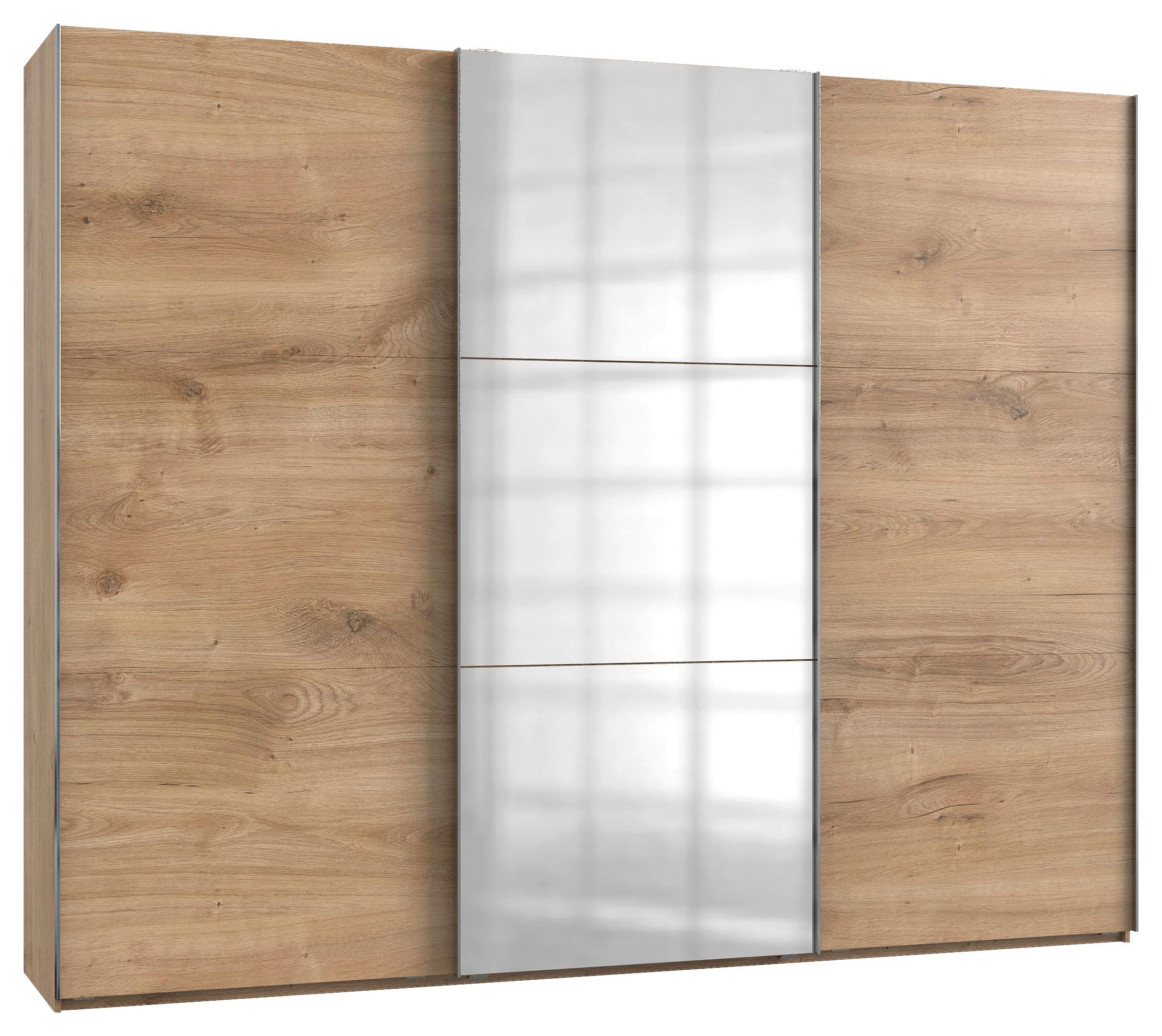 Schwebetürenschrank Mit Spiegel 300cm Level, Eiche