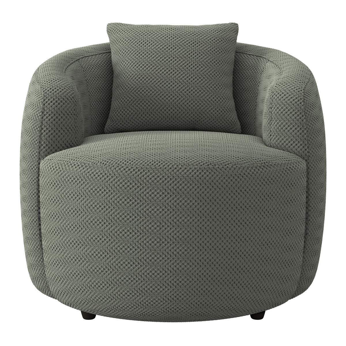 Sessel Pina - Schwarz/Grün, MODERN, Textil (81/74/81cm)