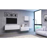 TV-Lowboard Vivien B: 100 cm Weiß - Weiß Hochglanz/Weiß, Design, Holzwerkstoff (100/40/38cm) - Livetastic