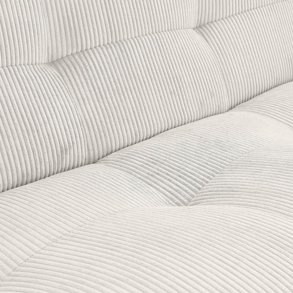 Modul Sofa Giselle 2er Sofa B: 105 Cm Cord Weiß - Weiß, Trend, Textil (105/80/112cm) - Livetastic