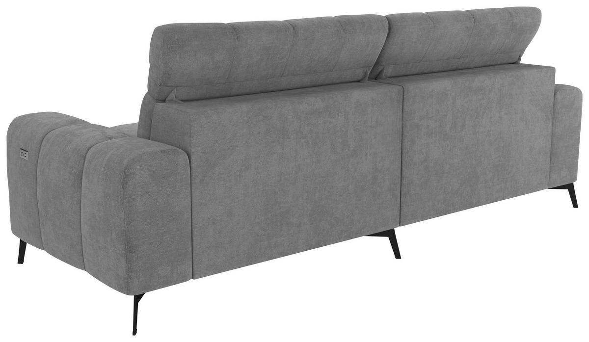 Rohová sedačka LAYA, levá, šedá tkanina MEMPHIS - šedá, Moderní, textil (155/250cm) - Premium Living