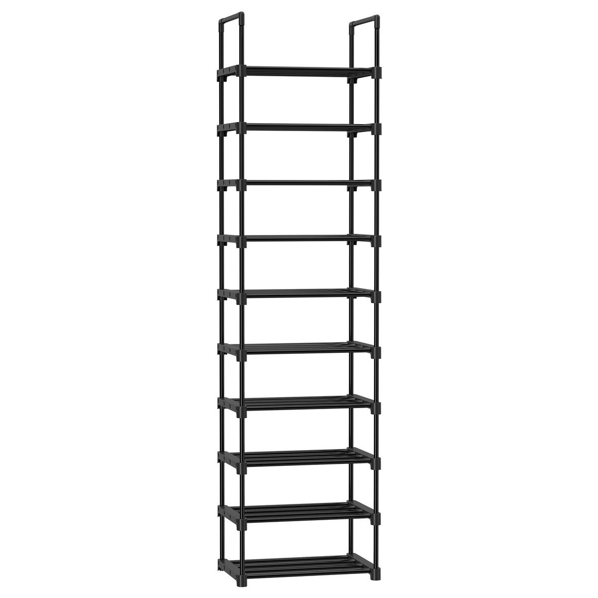 REGÁL NA BOTY ECO - černá, Trend, kov/plast (45/174/30cm) - Boxxx