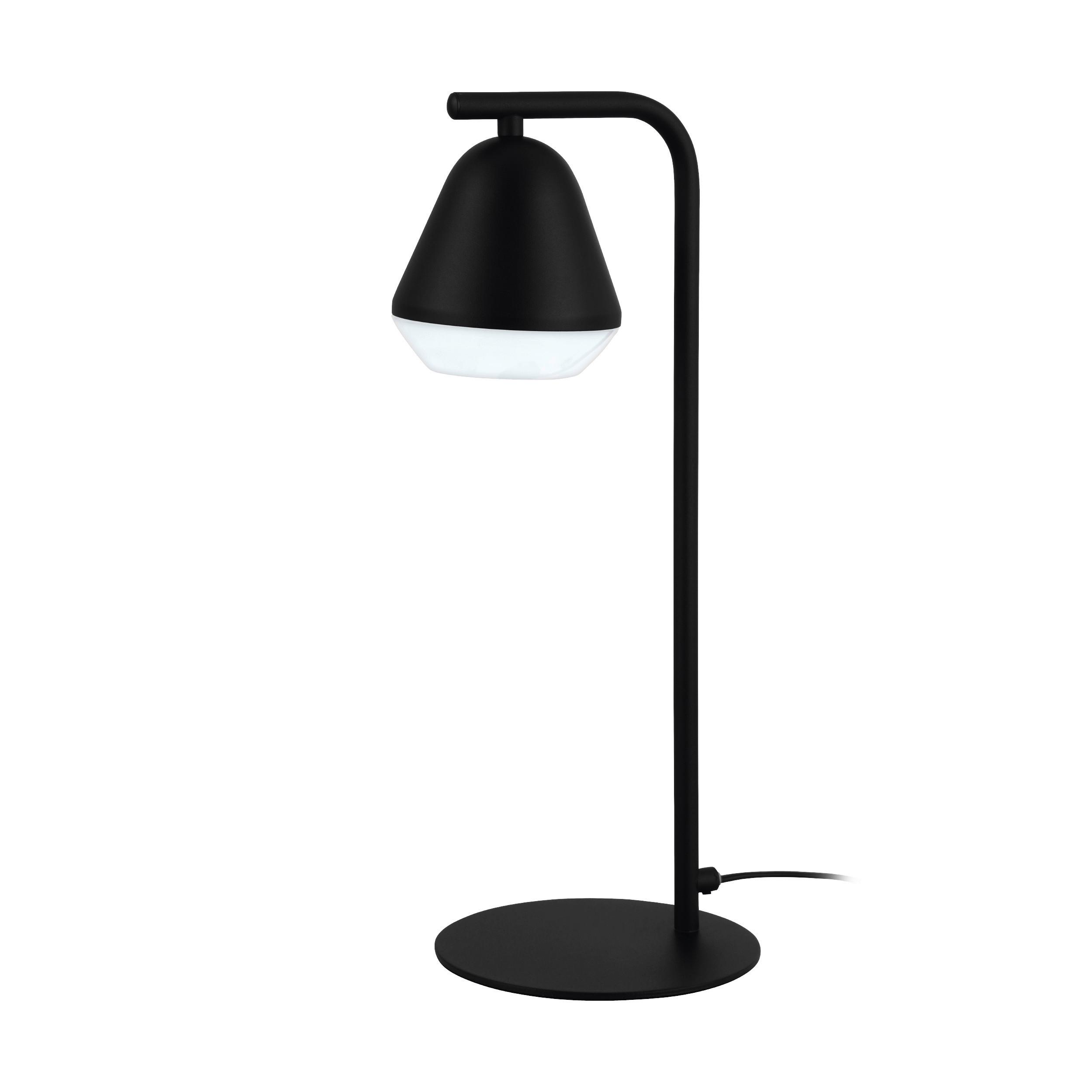 Tischlampe Palbieta Klar/ Schwarz mit Kippschalter - Klar/Schwarz, Design, Kunststoff/Metall (19/17/44,5cm) - Eglo