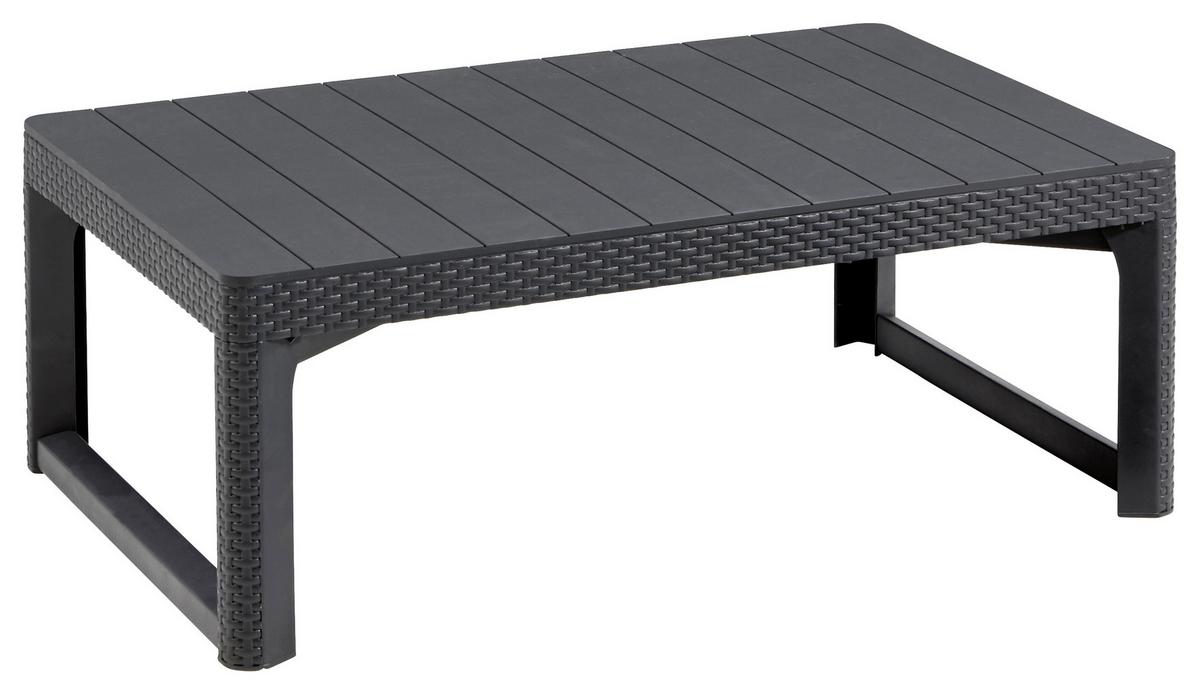 Gartentisch Höhenverstellbar Lyon Polyrattan L 116 Cm - Graphitfarben, MODERN, Kunststoff (116/40/64/72cm) - Keter