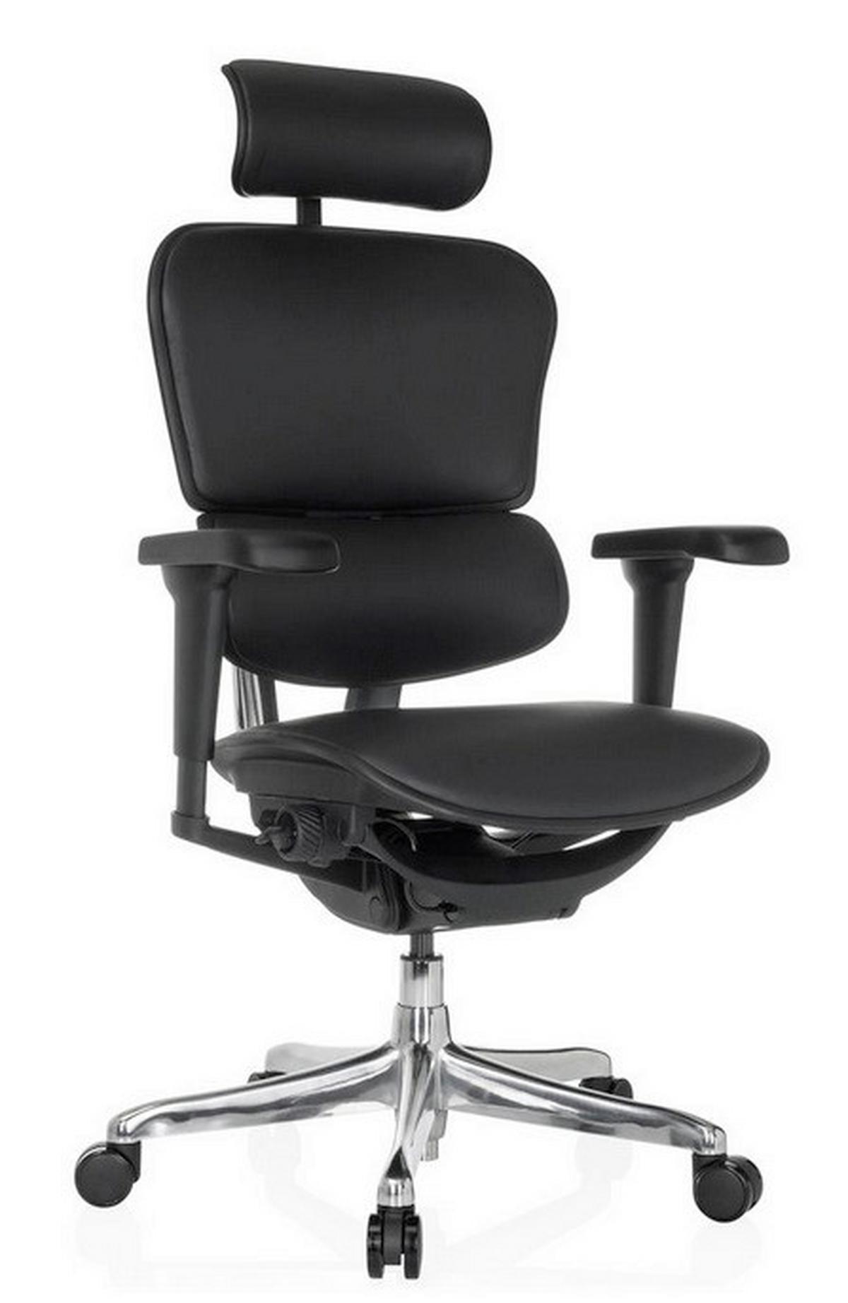 Drehstuhl Schwarz B: 65 Cm - Silberfarben/Schwarz, MODERN, Leder/Kunststoff (65/114-132/60cm) - MID.YOU