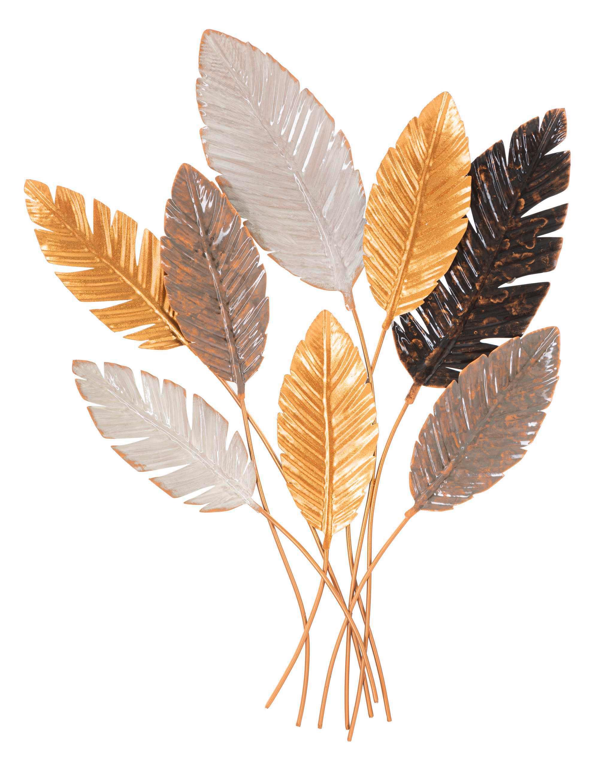 Wanddeko Palmy Gold/silberfarben B: 73 Cm - Basics, Metall (73/6/93cm)
