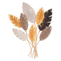 Wanddeko Palmy Gold/silberfarben B: 73 Cm - Basics, Metall (73/6/93cm)