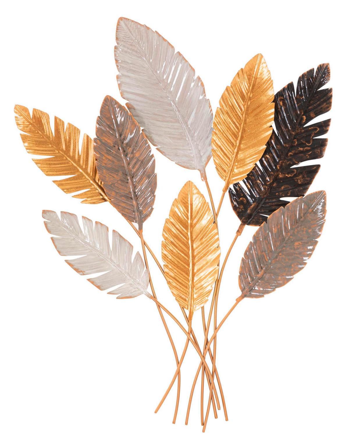 Wanddeko Palmy Gold/silberfarben B: 73 Cm - Basics, Metall (73/6/93cm)