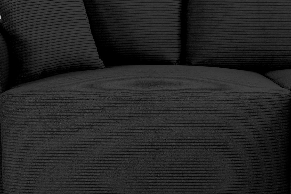 Ecksofa Jonilz Schwarz S: 250x151 Cm - Schwarz, Design, Textil (250/151cm) - MID.YOU