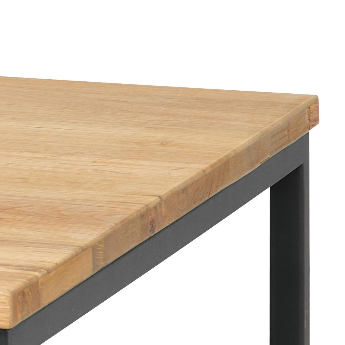 Konferenční stolek 105x65cm - černá/přírodní barvy, Moderní, kov/dřevo (105/44/65cm)