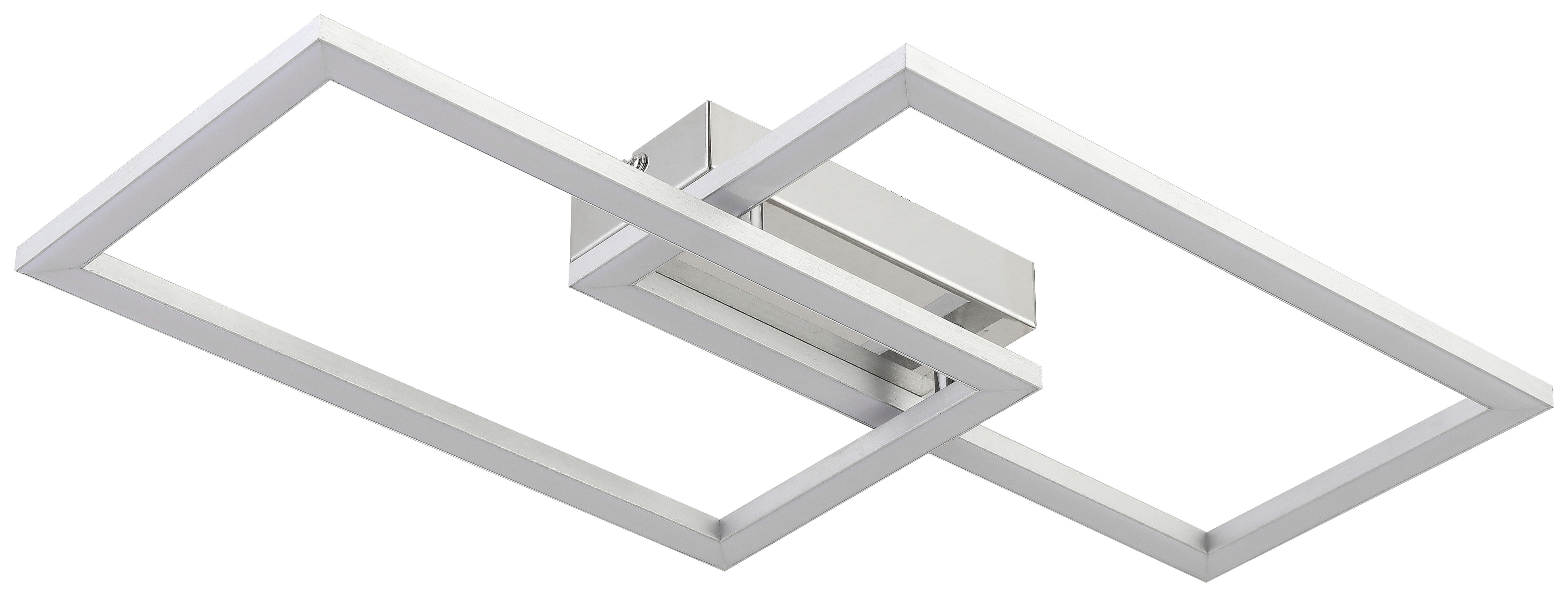 LED-Deckenleuchte Tracy L: 50 cm, 1-Flammig - Alufarben, MODERN, Kunststoff/Metall (50/28/6cm) - Luca Bessoni
