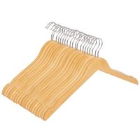Kleiderbügelset Silberfarben/Ahornfarben 44 cm - Silberfarben/Ahornfarben, Basics, Holz (44cm)