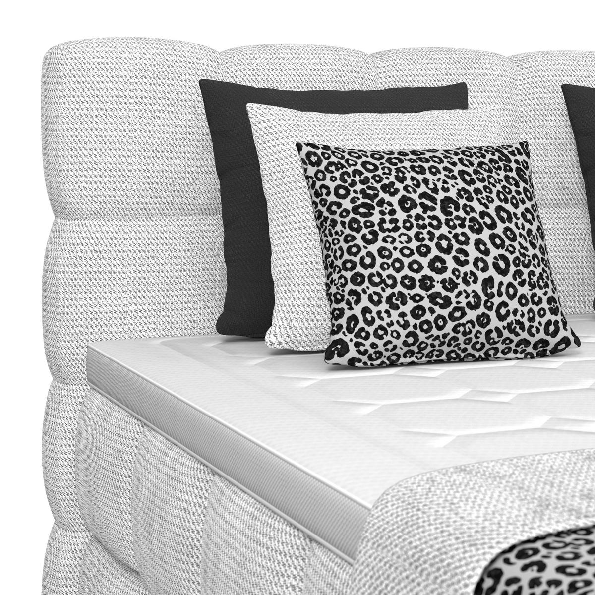 Boxspringbett Brisbane inkl. Bettkasten 200x200 - Grauweiß/Schwarz, Trend, Holz/Holzwerkstoff (200/200cm) - Sembella