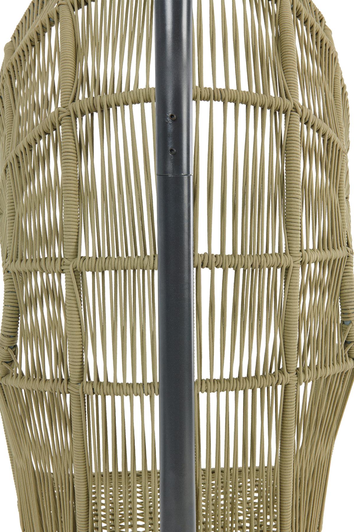 Függőfotel Paris - bézs/lime, Modern, műanyag/textil (110/198/117cm) - Beldano