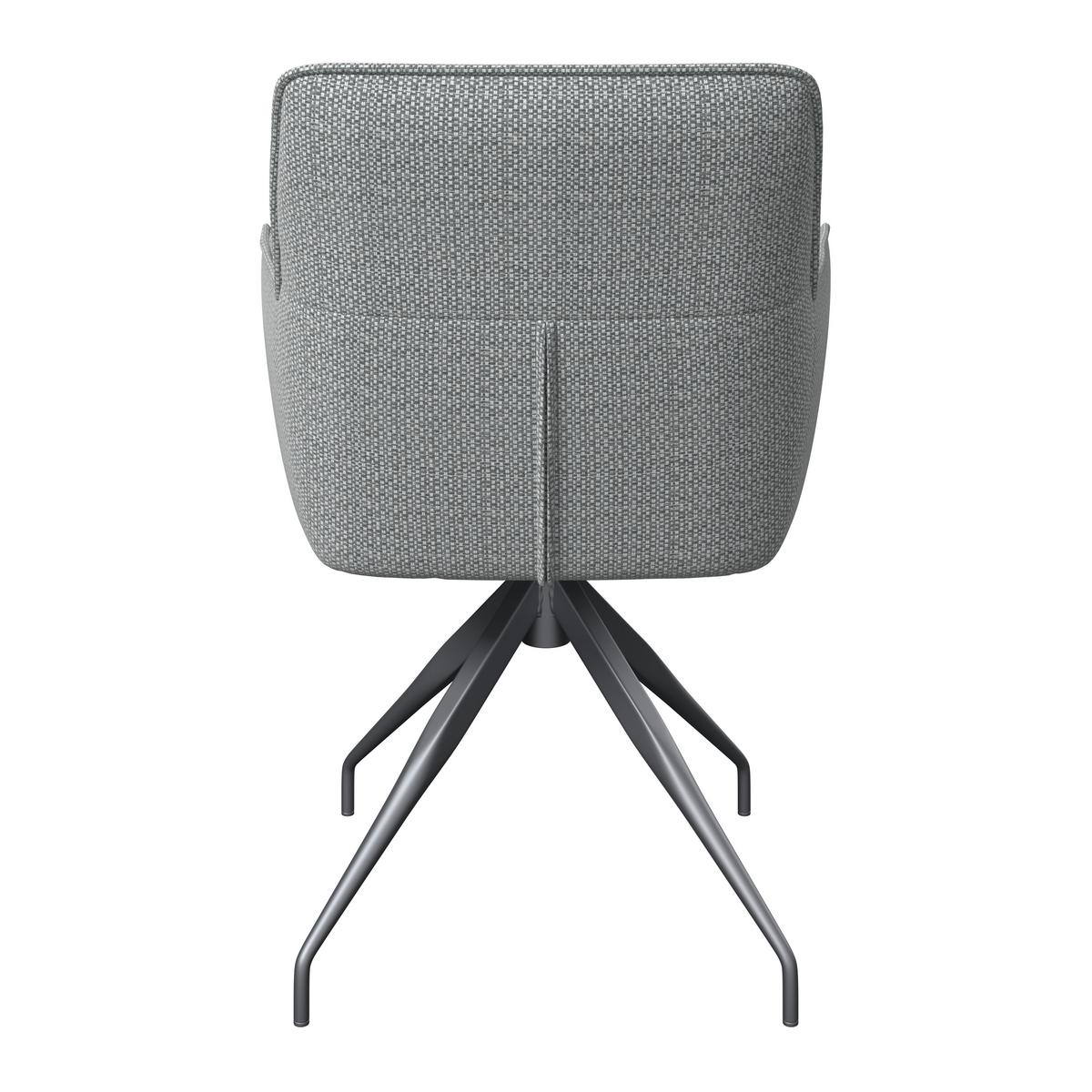 ZAHRADNÍ ŽIDLE GLAMOUR - antracitová/béžová, Moderní, kov/textil (62/62/87cm)