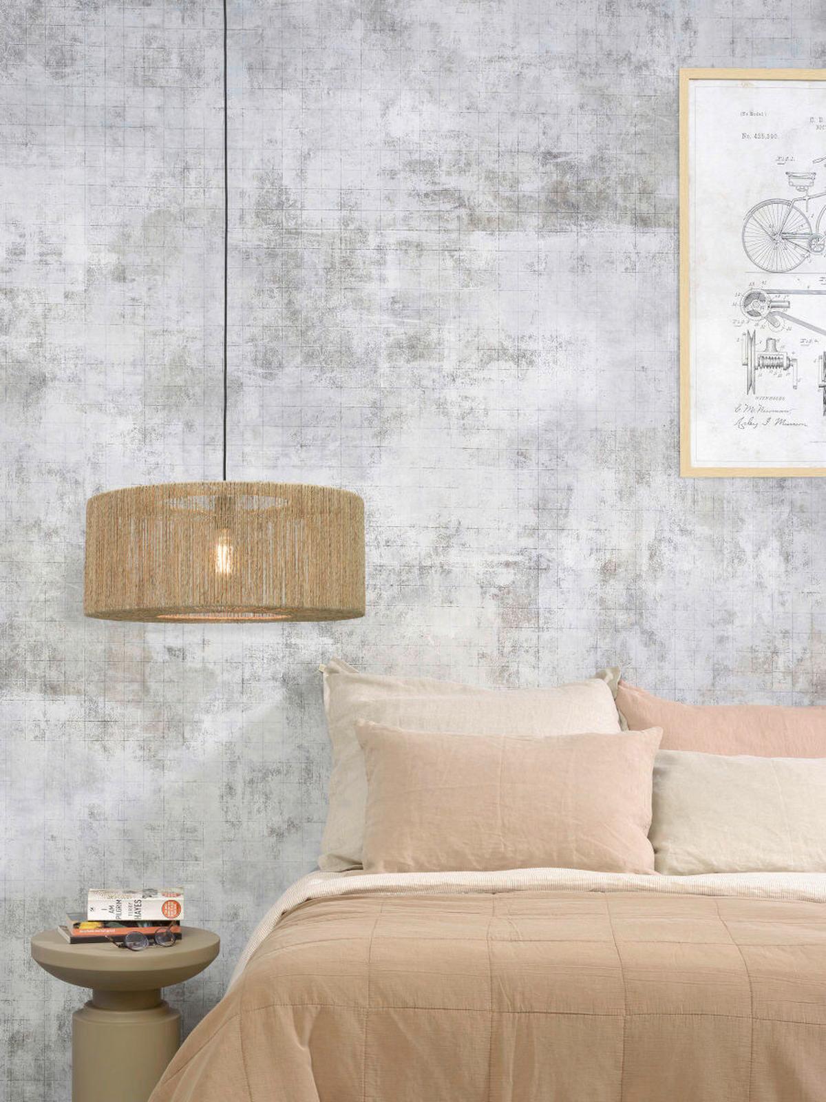 Hängeleuchte Iguazu H: 27 Cm 1-Flammig Höhenverstellbar - Hellbraun/Schwarz, Natur, Naturmaterialien/Kunststoff (60/27cm) - Good & Mojo