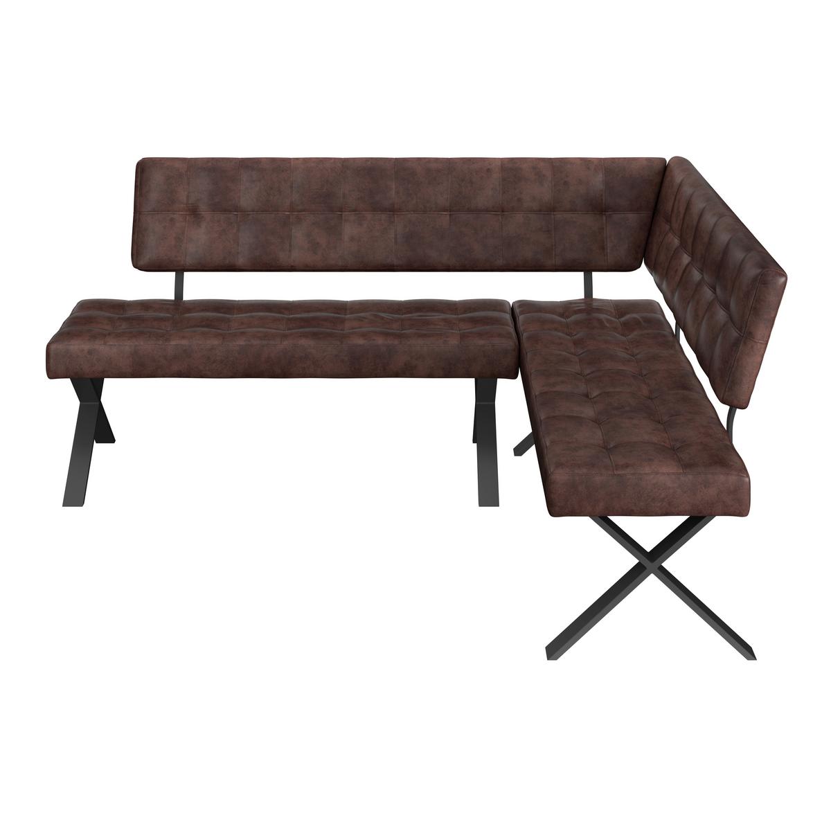 Sarokpad Donna Li - barna/antracit, Modern, textil/fém (200/150cm)