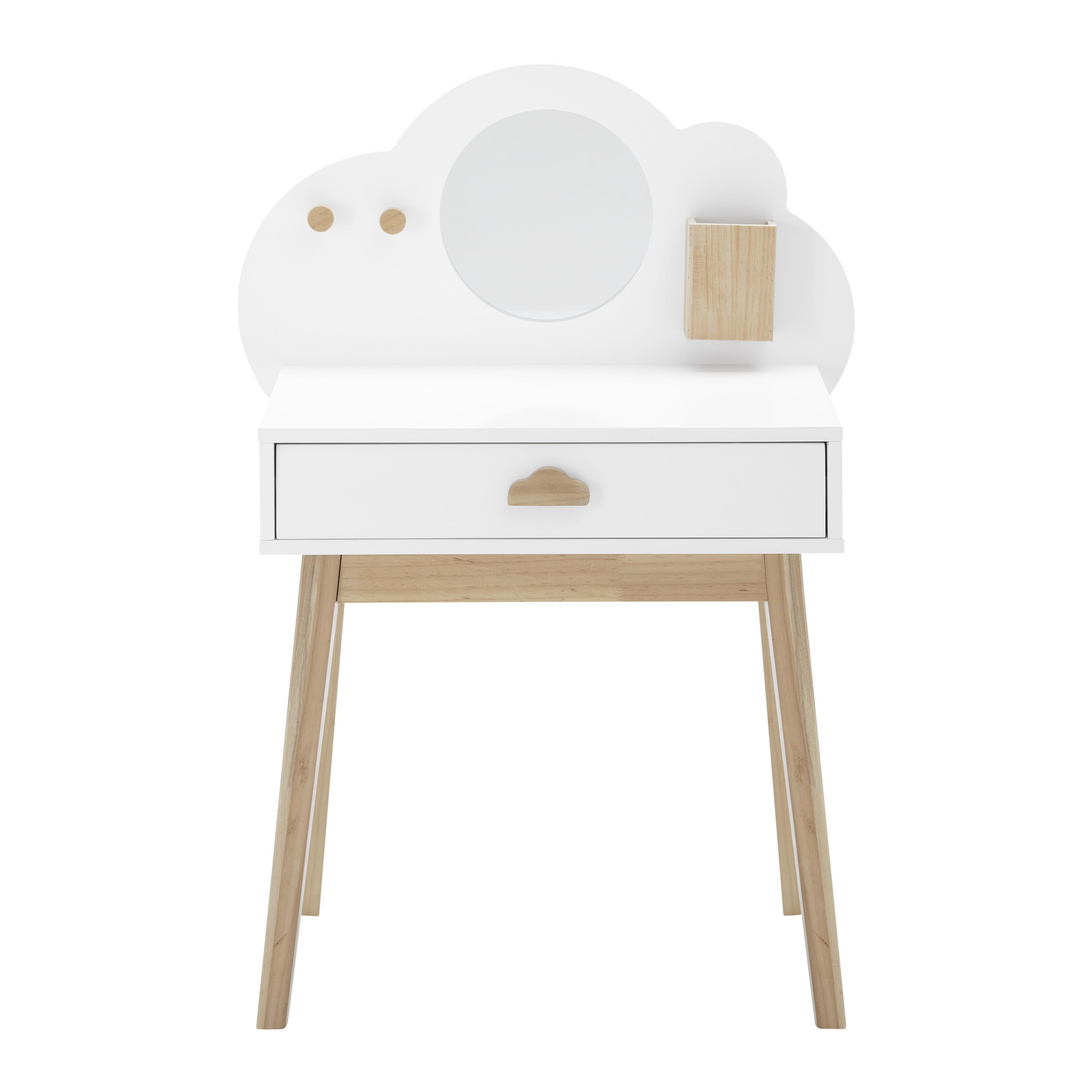 Dětský Stůl Poppy - bílá/přírodní barvy, Moderní, dřevo/kompozitní dřevo (70/96/43cm) - Bessagi Kids