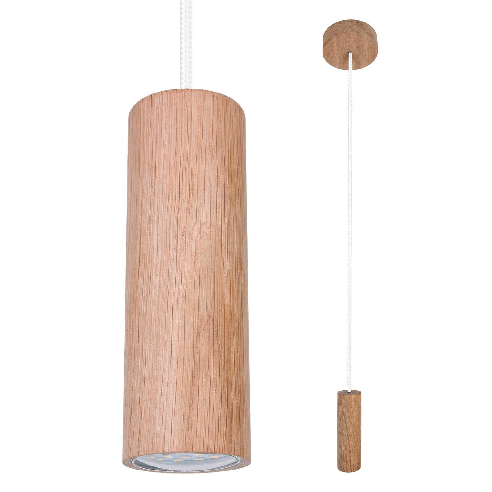 Hängeleuchte 8520145 madera - Eichefarben/Weiß, Natur, Holz (10/90-140cm)