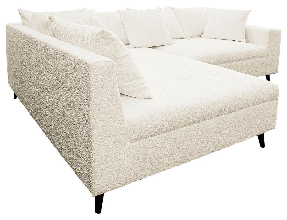 Ecksofa Pruno, Weiß S: 174x247 Cm - Schwarz/Weiß, Design, Textil (174/247cm) - MID.YOU