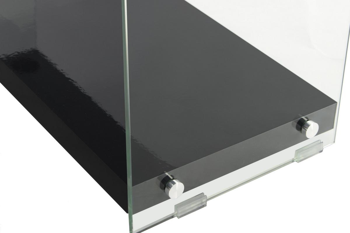 Regal Elementary B: 83 Cm Schwarz/glas Transparent - Schwarz, MODERN, Glas/Holzwerkstoff (83/113/29.5cm) - Kayoom