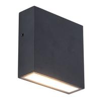 Außenwandleuchte Gemini 9,2w Aluminium, Wandmontage - Schwarz, Basics, Metall (11/11/3,8cm)