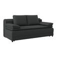 Schlafsofa Alice - Anthrazit/Schwarz, MODERN, Textil (202/73-92/105cm) - Luca Bessoni