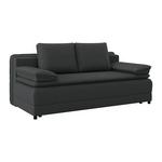 Schlafsofa Alice - Anthrazit/Schwarz, MODERN, Textil (202/73-92/105cm) - Luca Bessoni