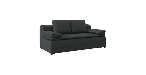 Schlafsofa Alice - Anthrazit/Schwarz, MODERN, Textil (202/73-92/105cm) - Luca Bessoni