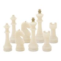 Skulptur Weiß/gold, Set 8 Pcs - Basics, Kunststoff (4.4/9.2/4.4cm)