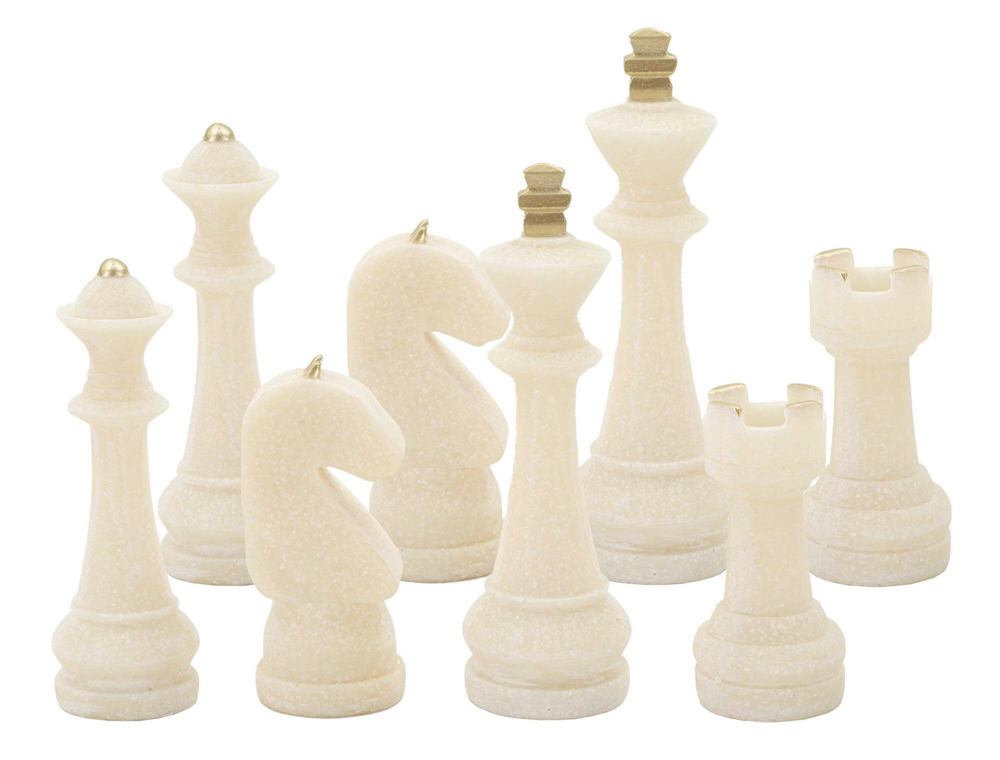 SKULPTUR Weiß/Gold, SET 8 PCS