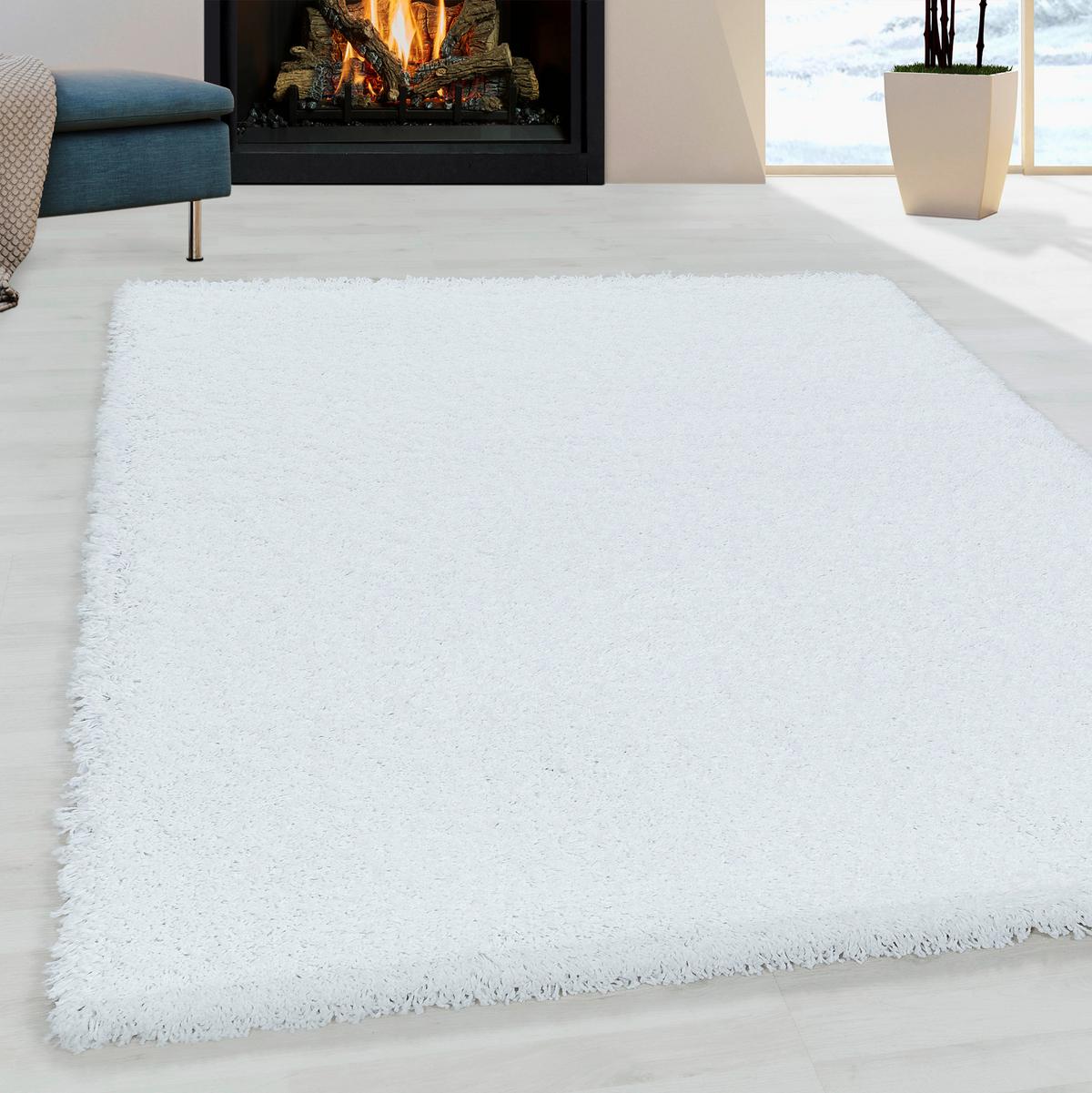 Hochflorteppich Sydney Weiß 200x290 cm - Weiß, Basics, Textil (200/290cm)