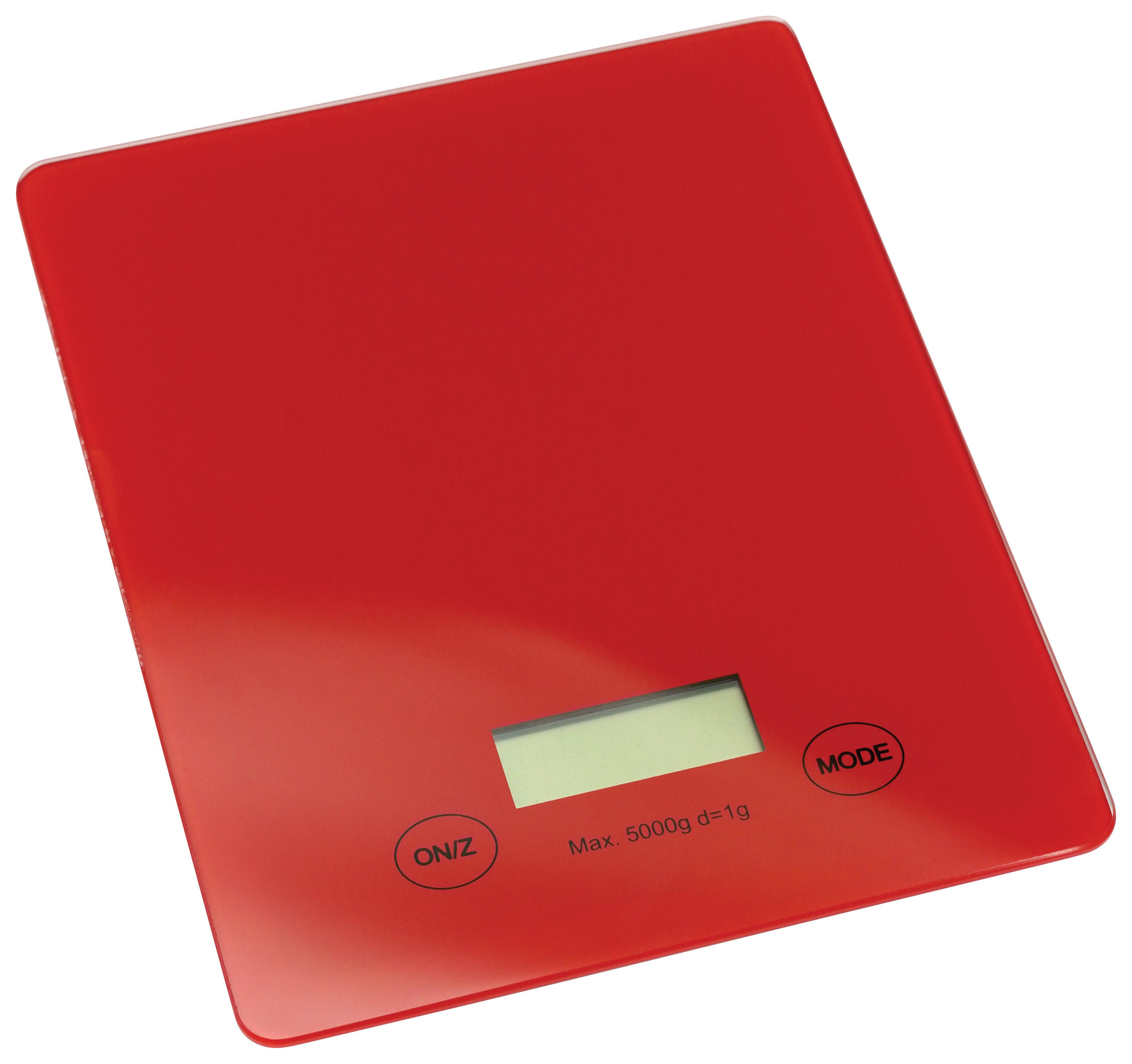 KUCHYNSKÁ VÁHA CHRISTMAS FABLE - červená, Konventionell, plast/sklo (22,4/15,7/1,9cm) - Modern Living