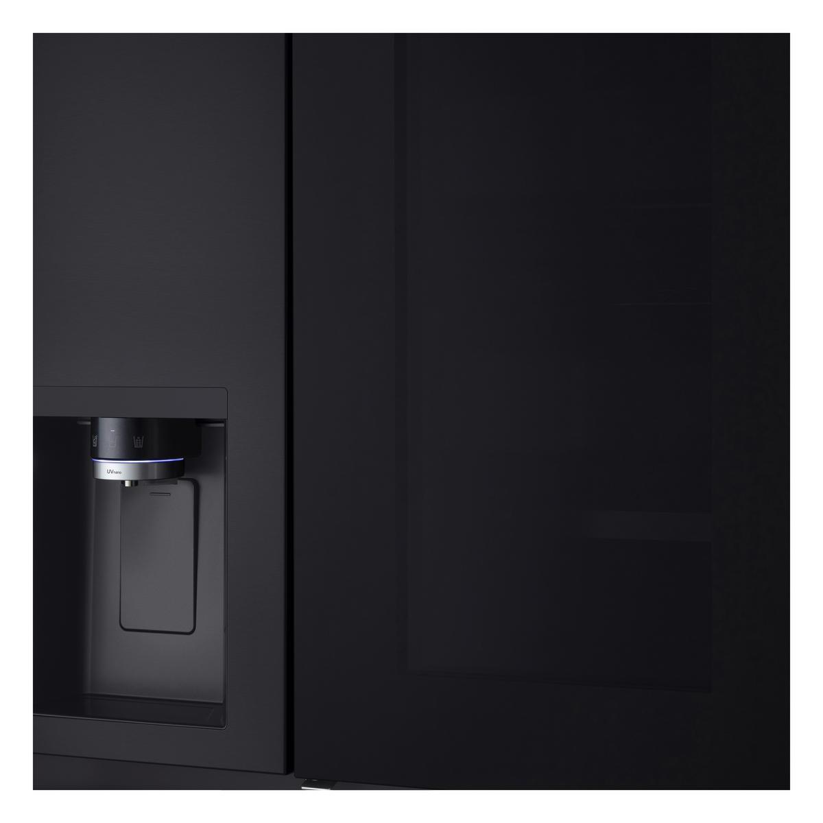 Kühl-Gefrier-Kombination LG Gsxe90evdd - Schwarz, Basics, Glas/Kunststoff (91.3/179/73.5cm)